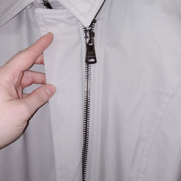 BERNARDO Womens Modern Tech Trench Coat Size XL Gray Belted Hooded - Picture 5 of 13